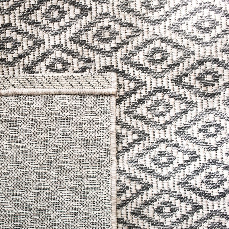 6'7"X6'7" Felicita Outdoor Rug Beige/Black - Safavieh