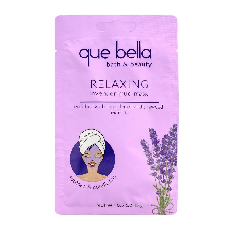 Que Bella Relaxing Lavender Mud Face Mask - 0.5oz