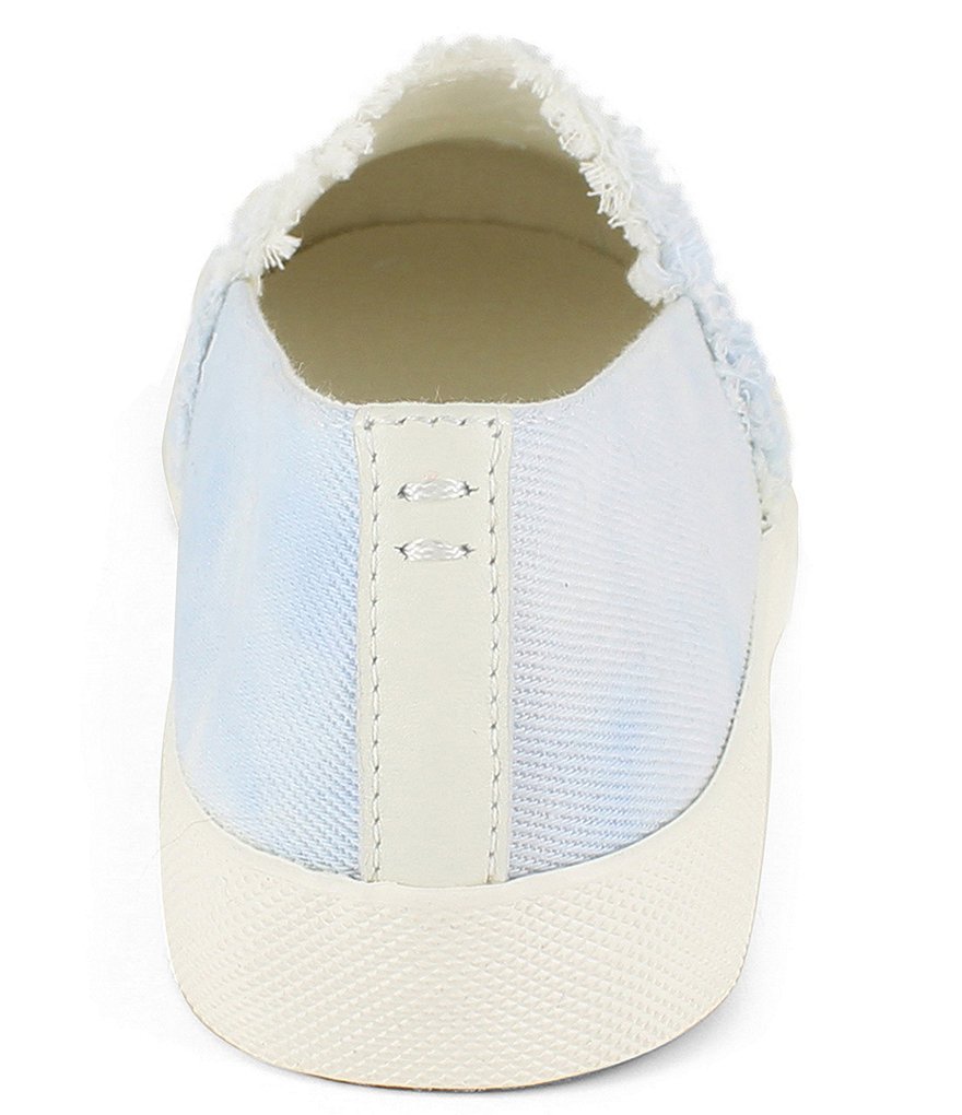 Splendid Aida Tie-Dye Print Canvas Fray Edge Slip-On Sneakers