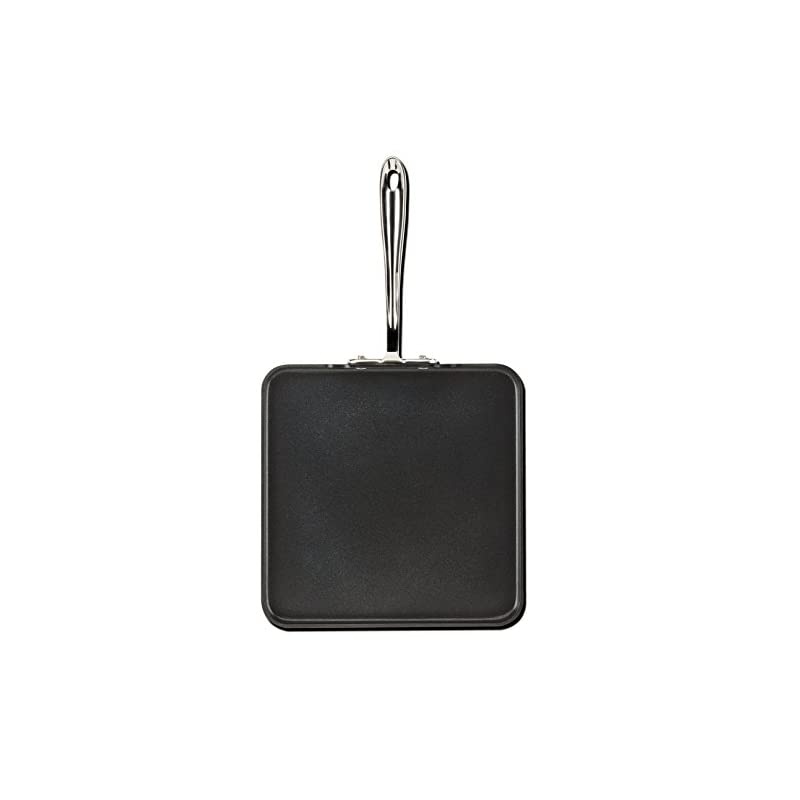 E7951364 HA1 Hard Anodized Nonstick Dishwaher Safe PFOA Free Square Griddle Cookware, 11-Inch, Black