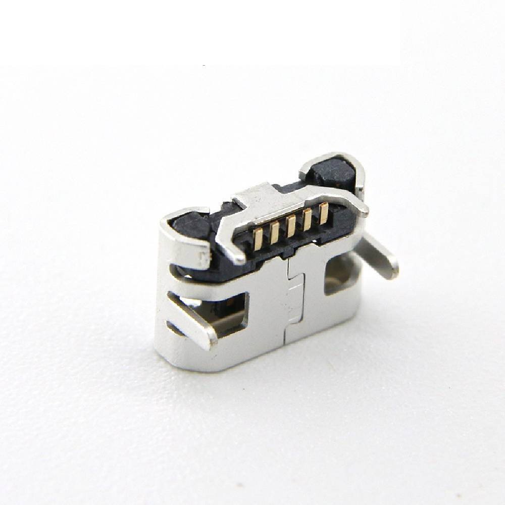 10PCS MICRO 4Pin Horn Type Plug-in Mike Female Socket 5p Android Charging Socket-crimping