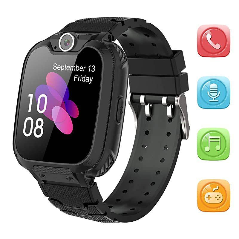 Smart Watch for Boys Girls HD Touch Screen Sports Smartwatch Phone with Call Camera Games Recorder Alarm Music Player for Children Teen Students
