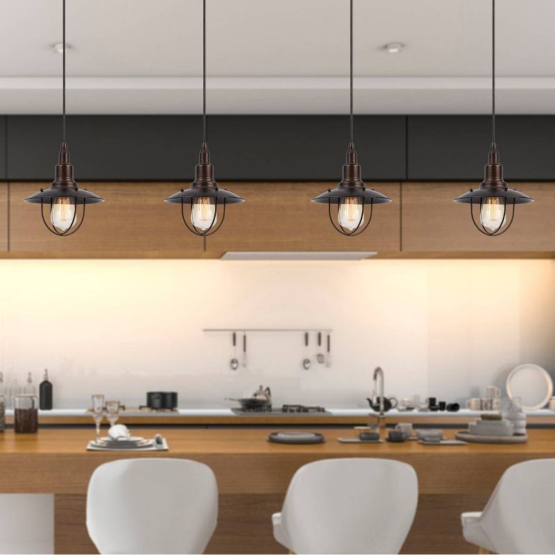 8" x 9" Metal Allentown Pendant Rust - Cal Lighting