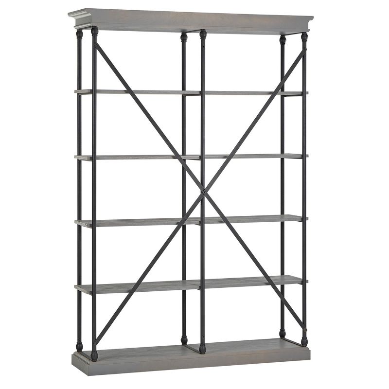 84" Belvidere 5 - Shelf Etagere Bookshelf Gray - Inspire Q