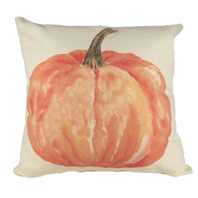 Fall 17.0" Faded Pumpkin Pillow Home Decor  -  Decorative Pillow