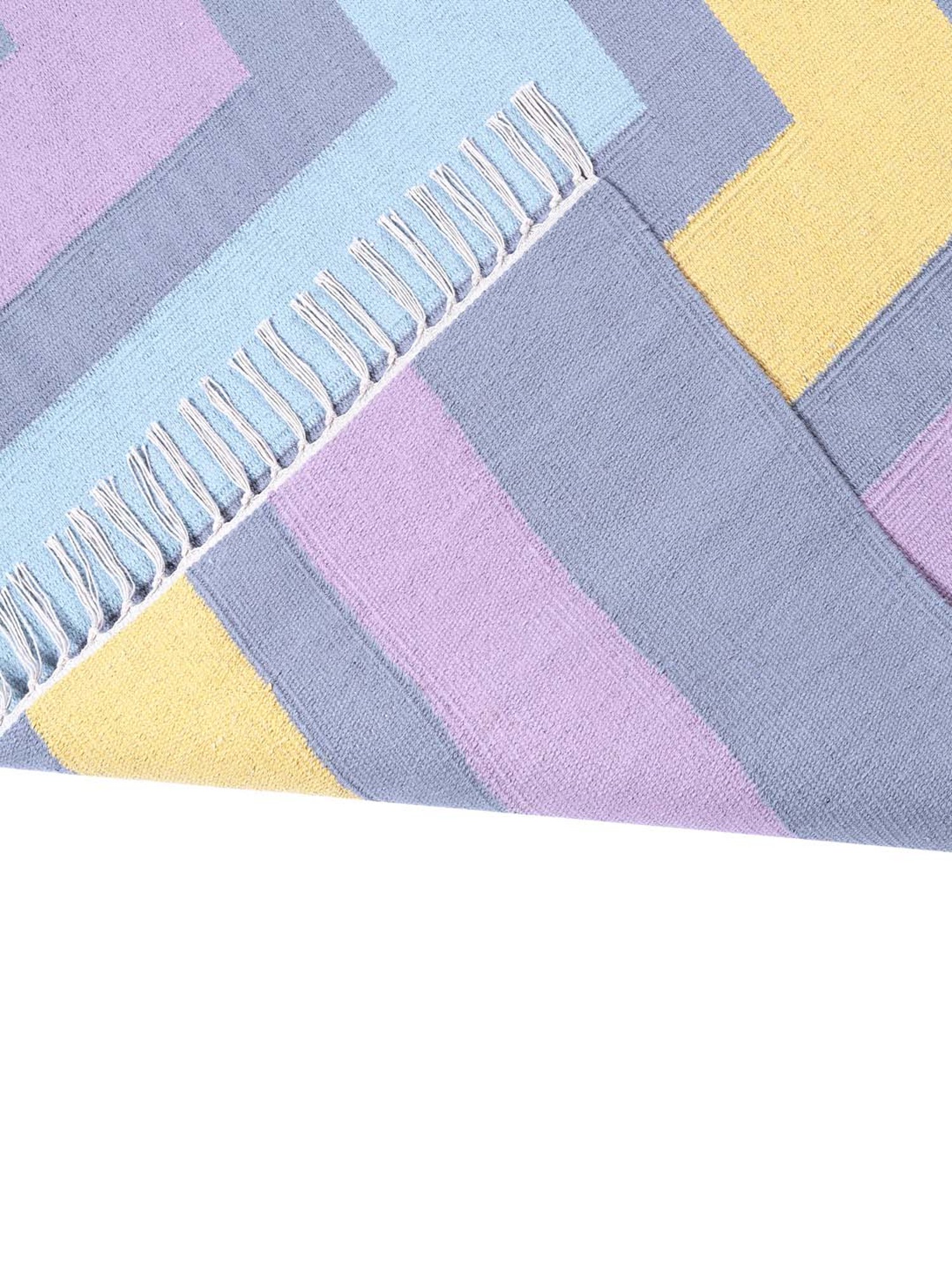 Pequra Multicolored Cotton Floor Covering Mandini Runner Rug