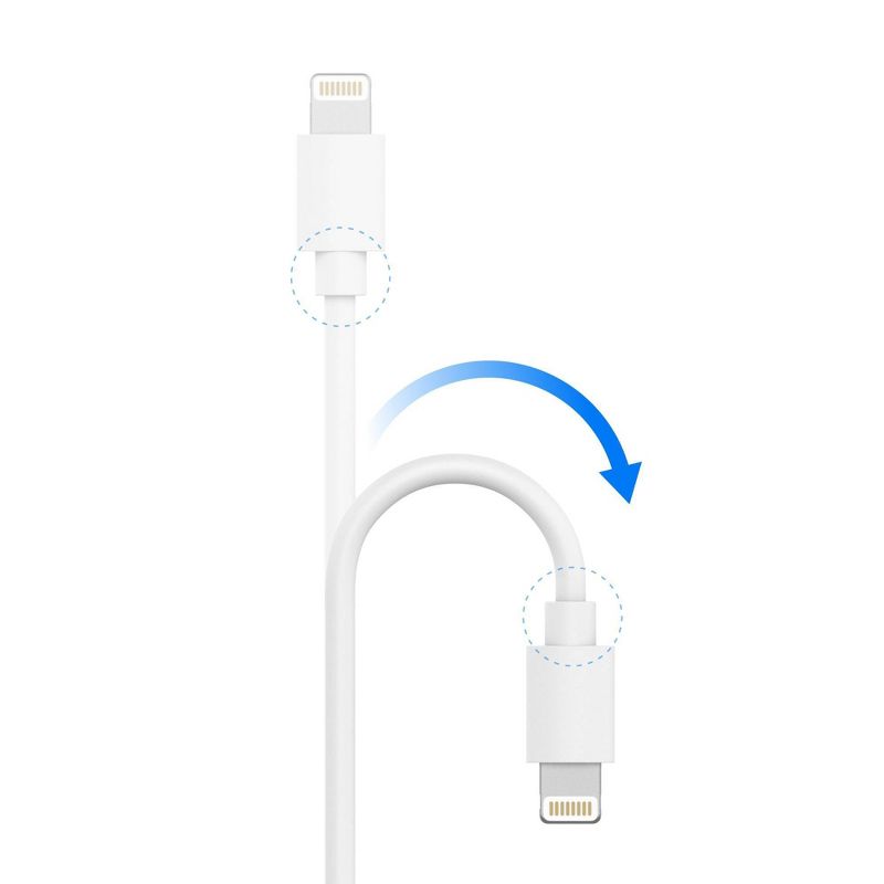 Just Wireless 6ft TPU Lightning to USB-A Cable - White