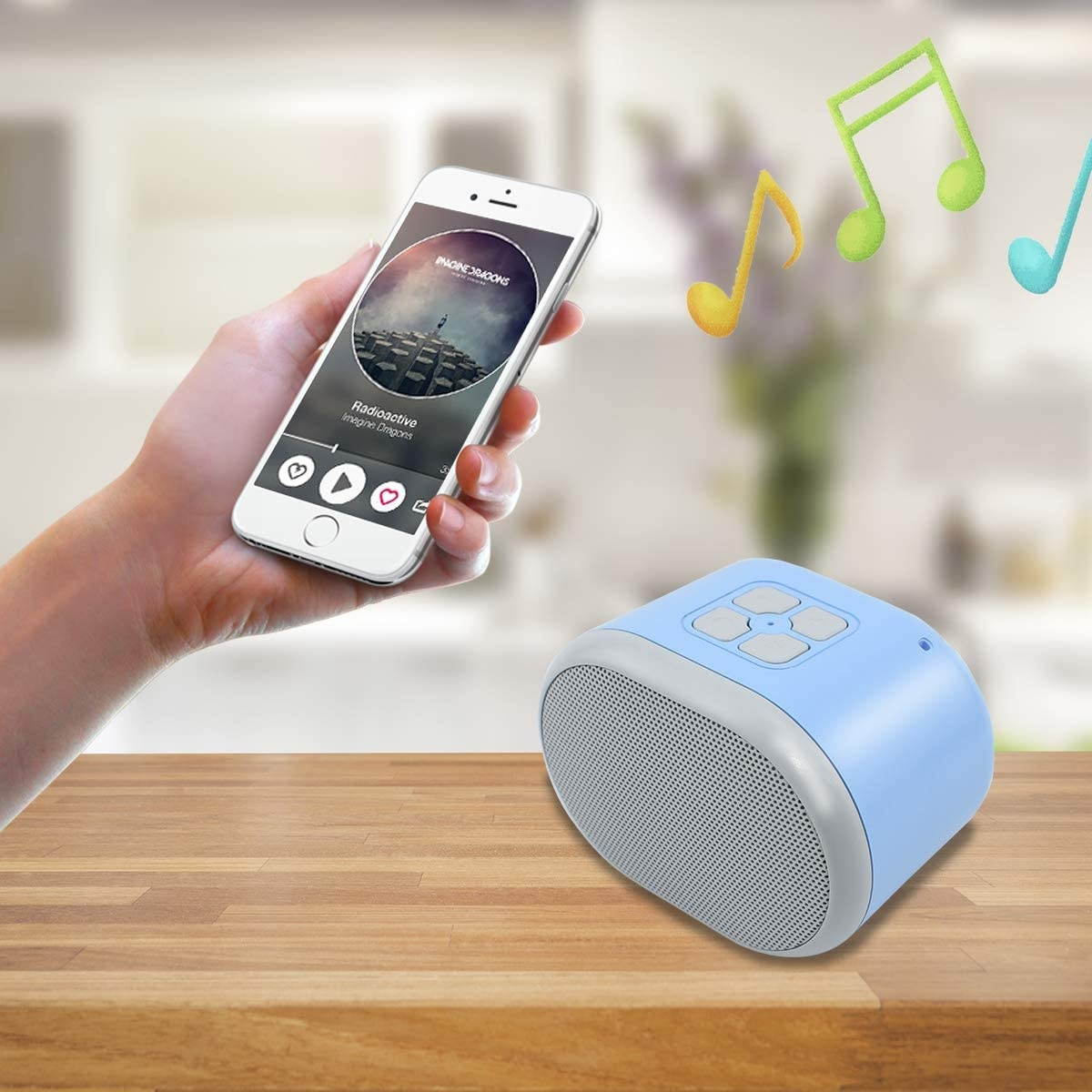 Bluetooth Speaker, Suliper Portable Wireless Bluetooth Speakers Q1 with High-Def Stereo Sound with HD Sound/Bluetooth 5.0 / TF Card/FM AUX Support, Speaker for Home, Outdoors, Travel, School Blue