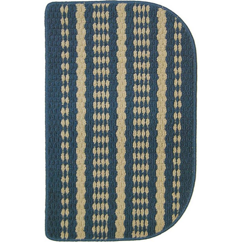18.1"x29.9" Hudson Slice Bath Mat Blue/Beige - Home Dynamix