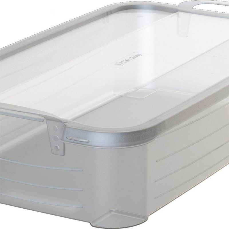 Life Story Clear Stackable Closet Storage Box, 55 Quart and 34 Quart (6 Pack)