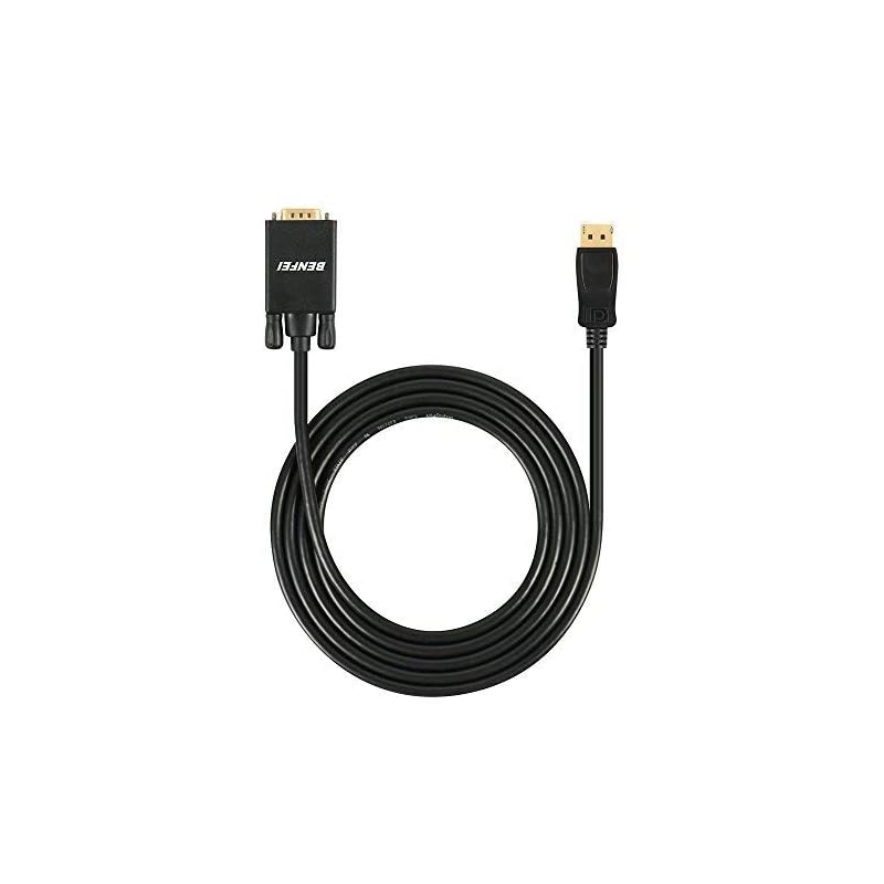 DisplayPort to VGA Adapter  DP DisplayPort to VGA 6 Feet Cable Male to Male GoldPlated Cord Compatible for Lenovo Dell HP ASUS and Other Brand