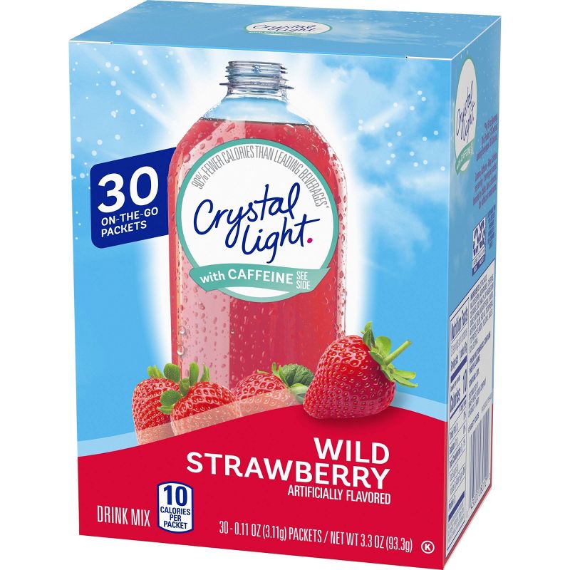 Crystal Light Energy On The Go Wild Strawberry Drink Mix - 10pk/0.11oz Pouches