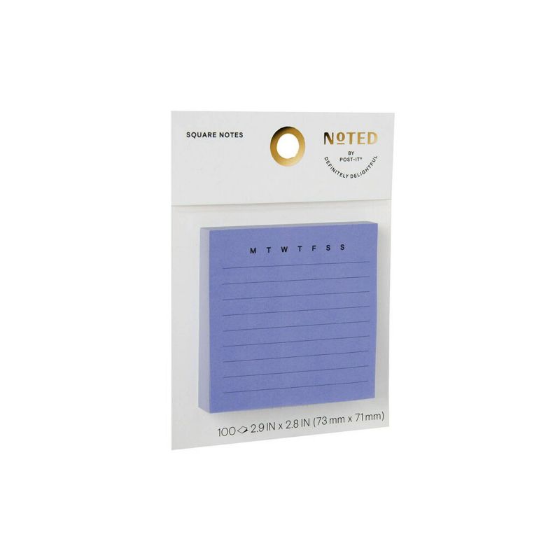 Post-it 3"x3" Days of the Week Lined Notes - Blue