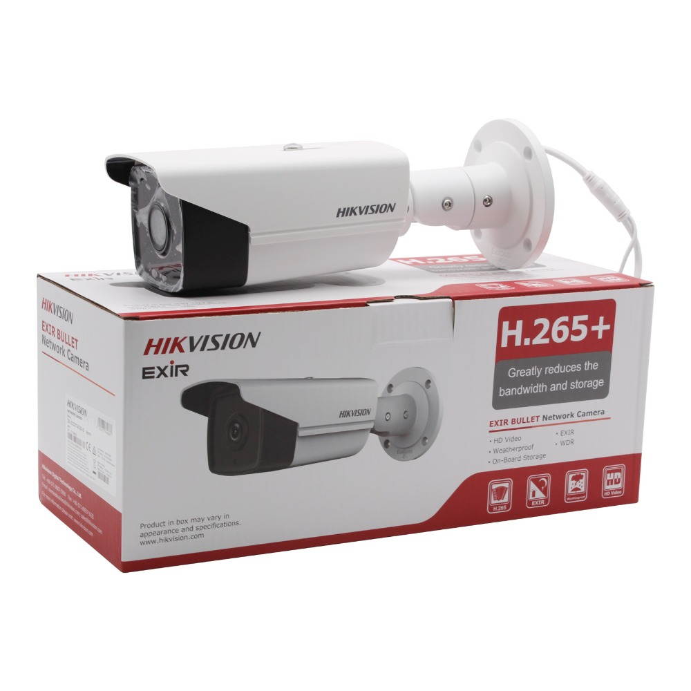 Hikvision 4MP(2688 &times; 1520)  POE IP Security Camera 2.8mm Lens DS-2CD2T43G0-I5, 164ft IR Night Vision, IP67 Weatherproof, Onvif  Bullet POE IP Network CCTV Camera