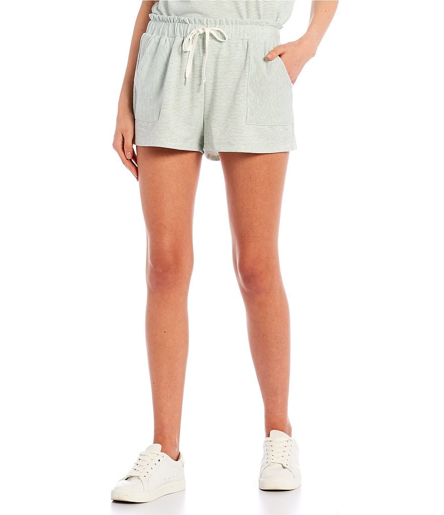 Honey & Sparkle Stripe Pocket Knit Shorts