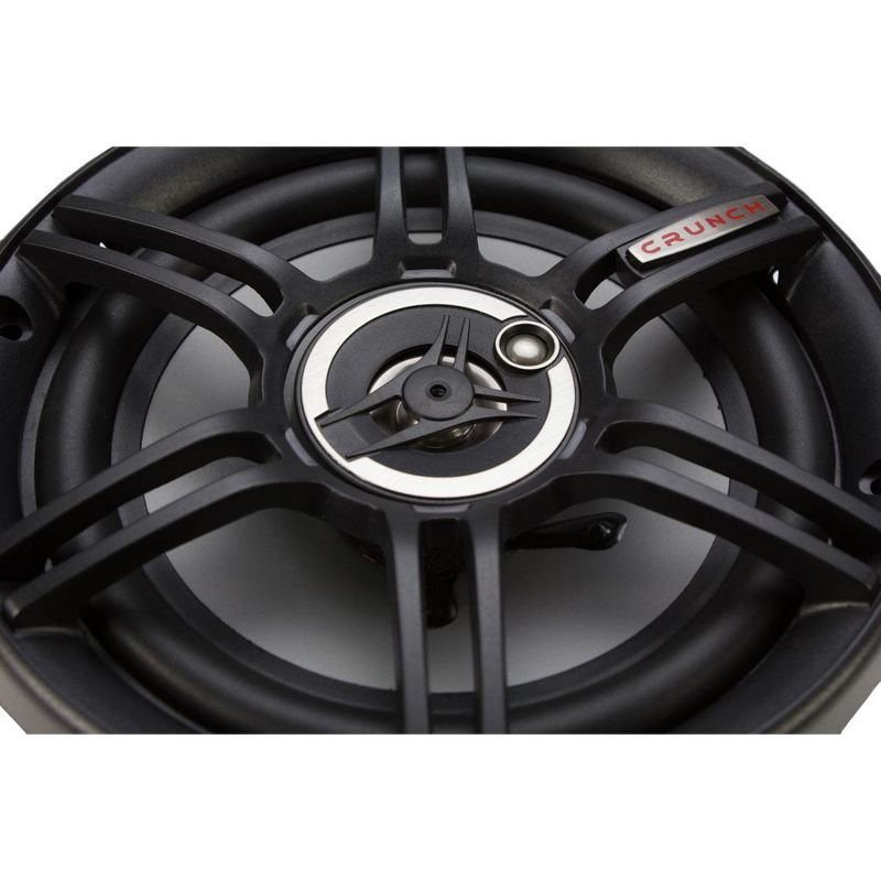 Crunch CS-653 300 Watts 6.5-Inch 3-Way 4 Ohms Steel Basket CS Speakers, Black (4 Pack)