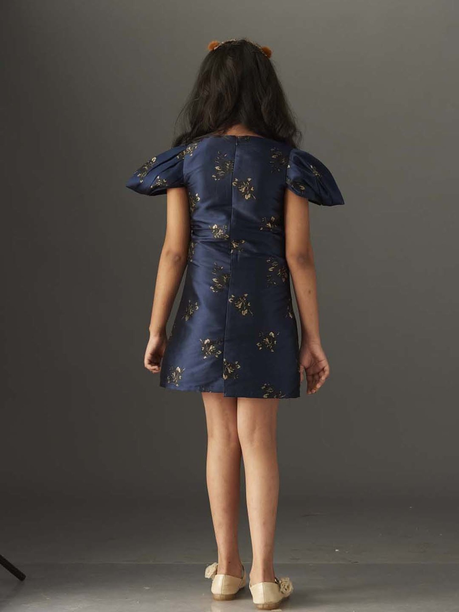 KidsDew Kids Navy Printed Dress