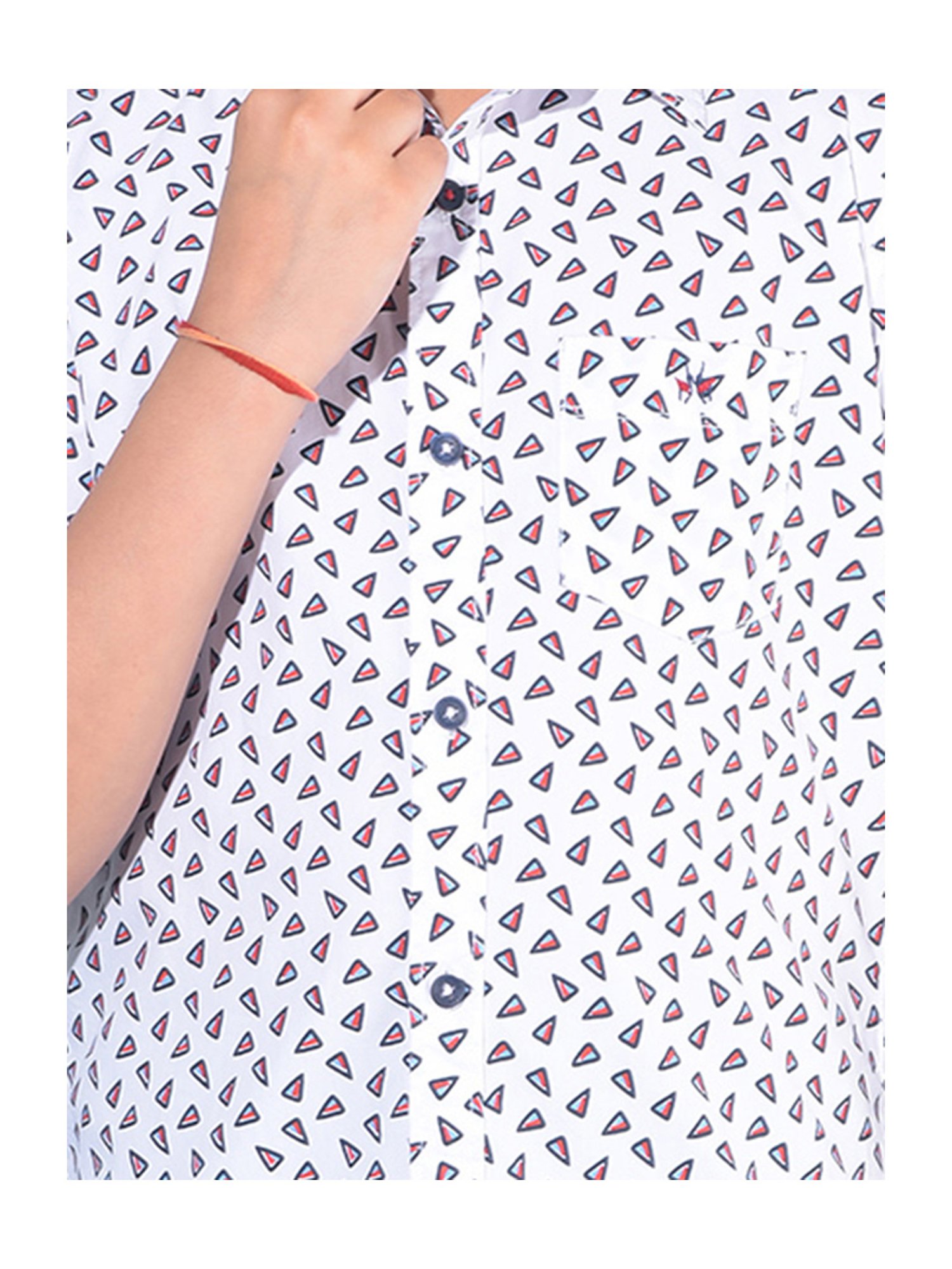 Crimsoune Club Kids White Printed Shirt