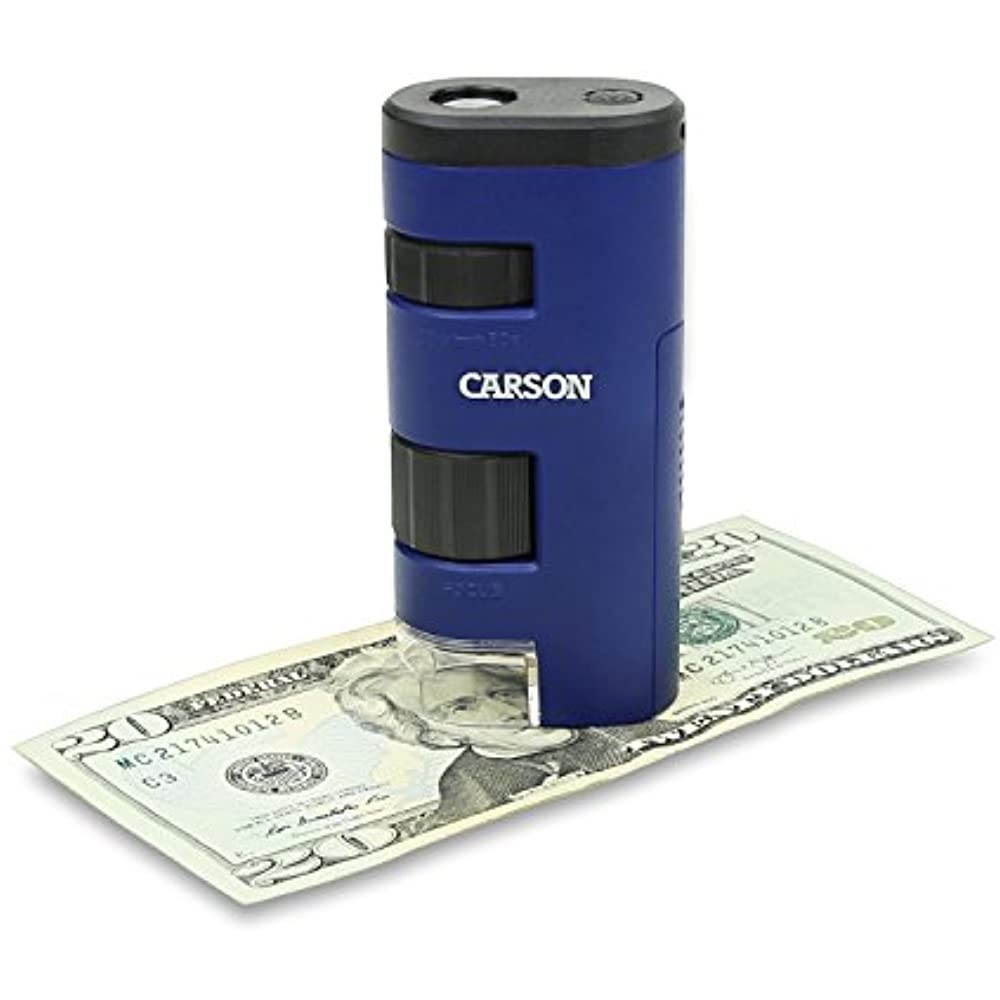 Carson MM-450 PocketMicro - Lightweight, Portable 20-60x Power Pocket Microscope