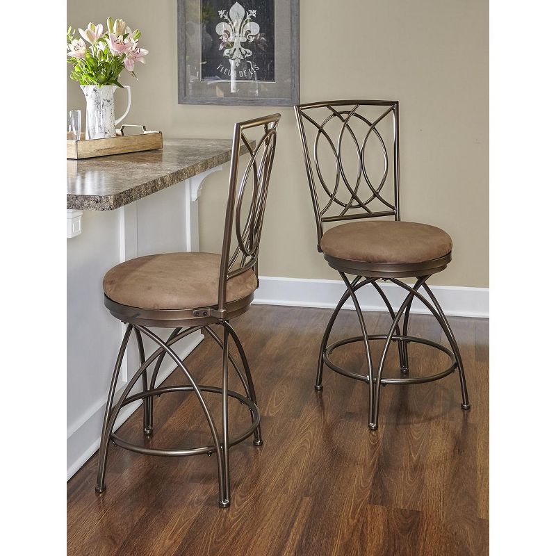 Powell Big and Tall Metal Crossed Legs Counter Stool