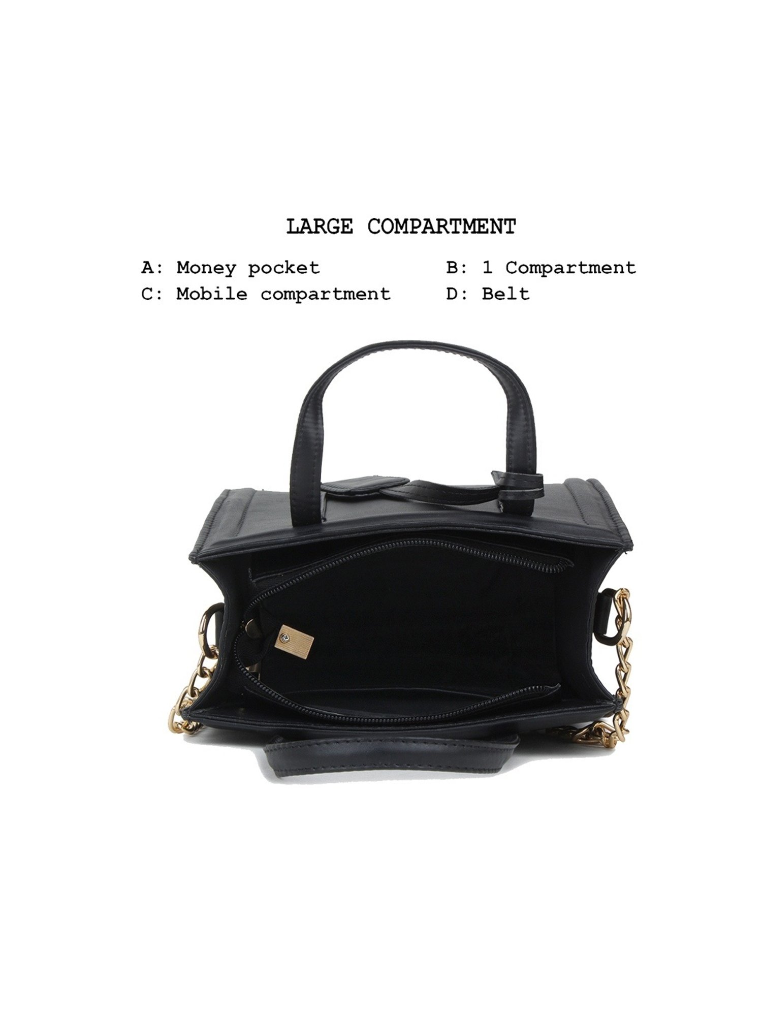 Yelloe Black Small Cross Body Bag