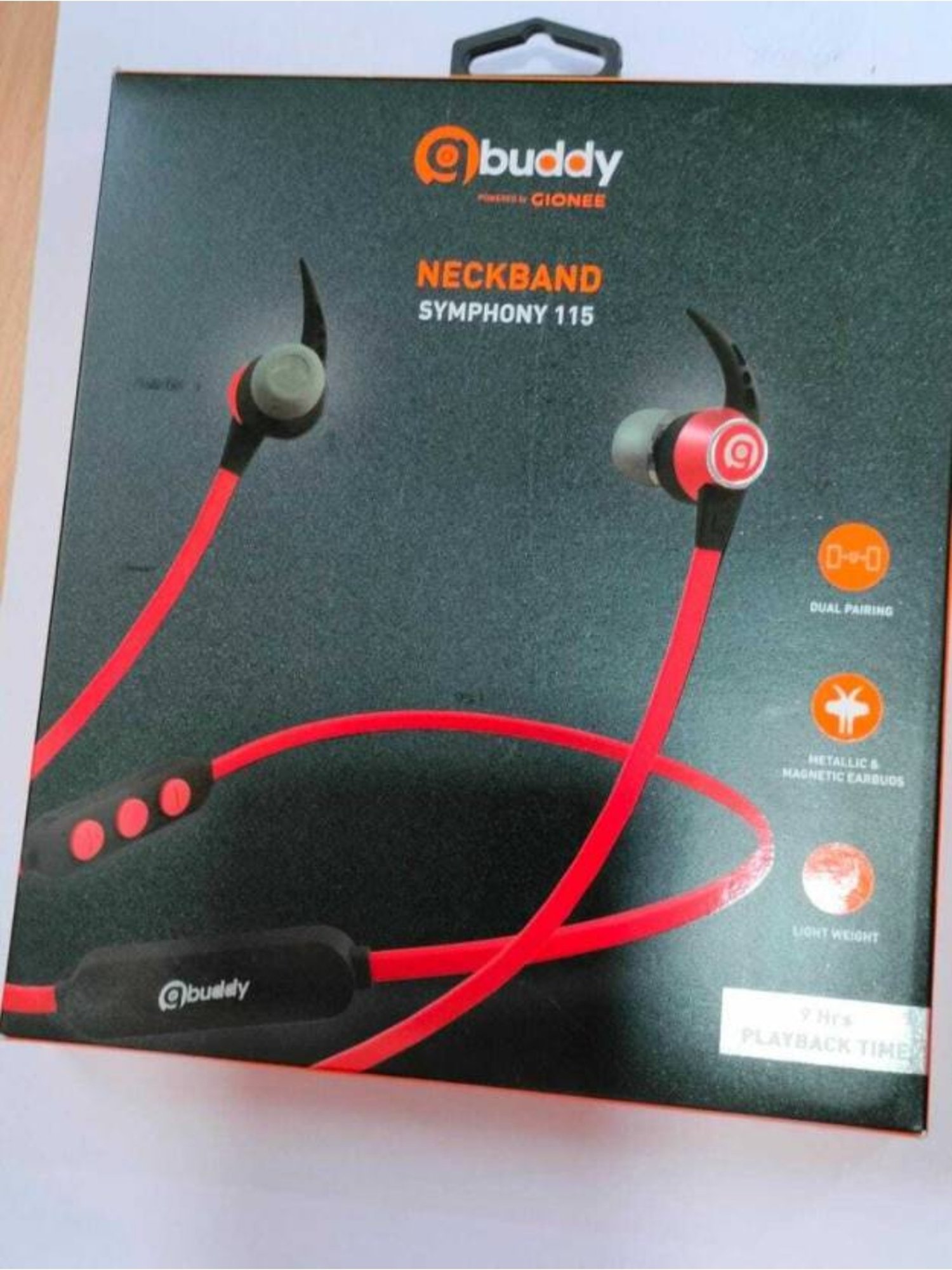 Gionee Gn EBT15W 115 In Ear Bluetooth Neckband with Mic (Grey Black, In The Ear)