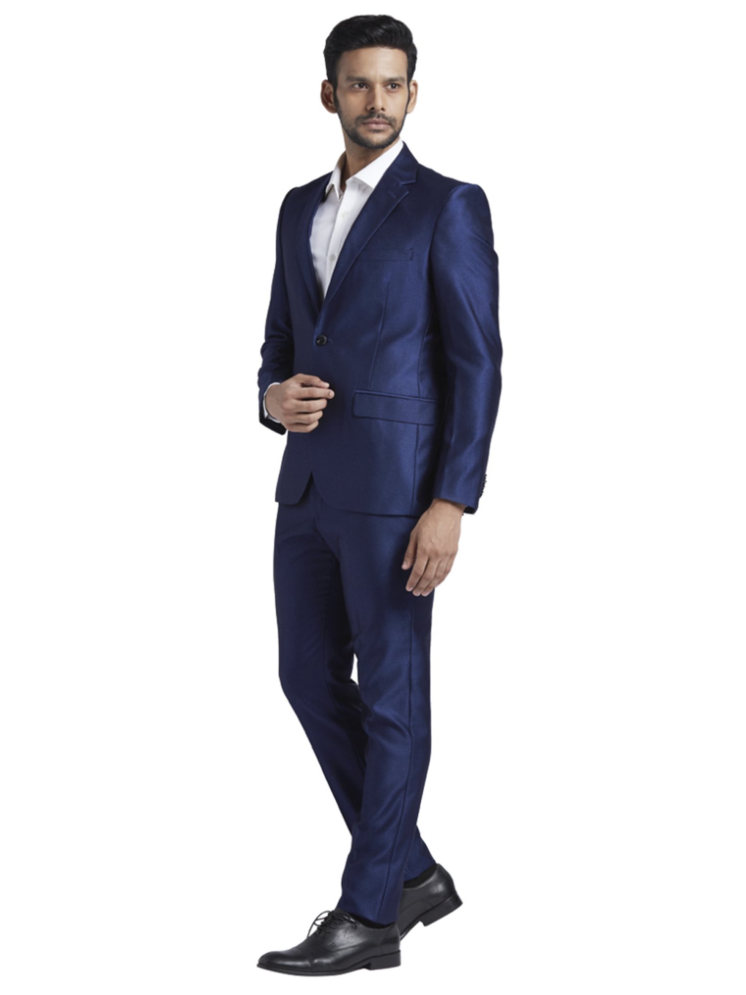Parx Black Regular Fit Two Piece Suit
