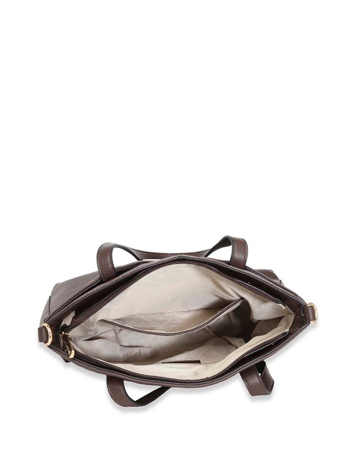 Marina Galanti Brown Solid Medium Tote Handbag