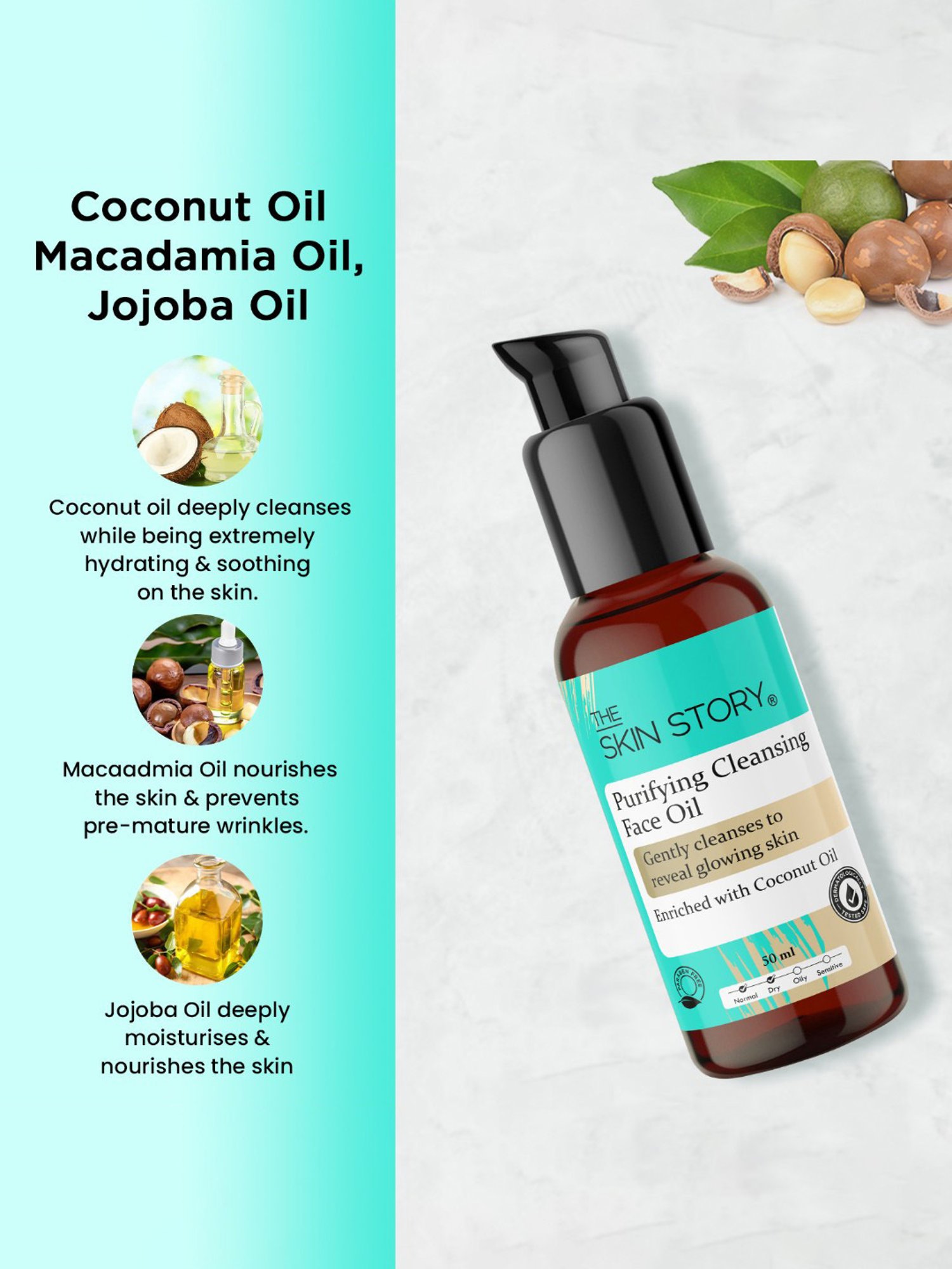 The Skin Story Coconut Oil Purifying Cleansing Face Oil - 50 ml