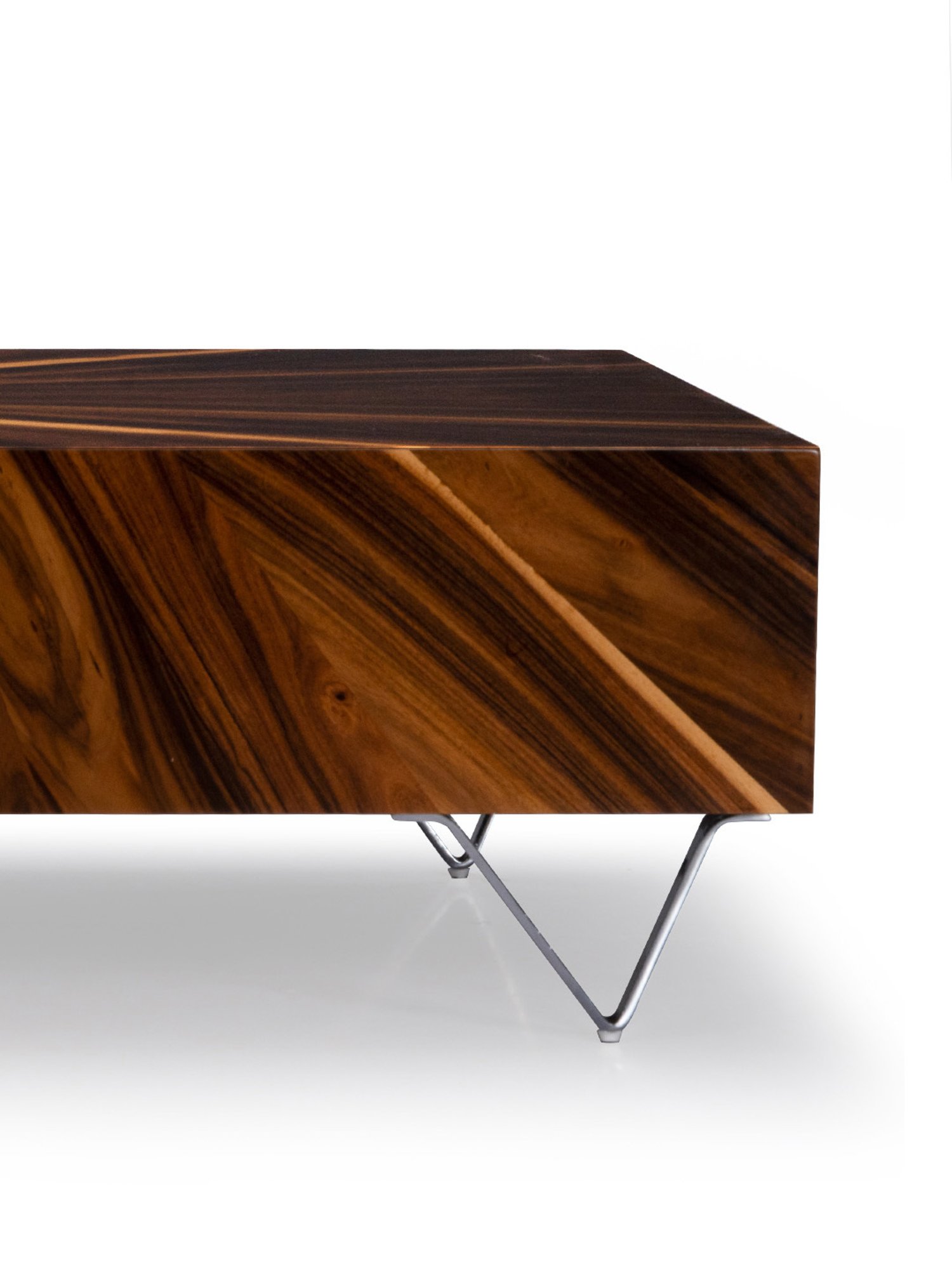 Durian Eriksen Brown Engineered Wood Veneer Center Table