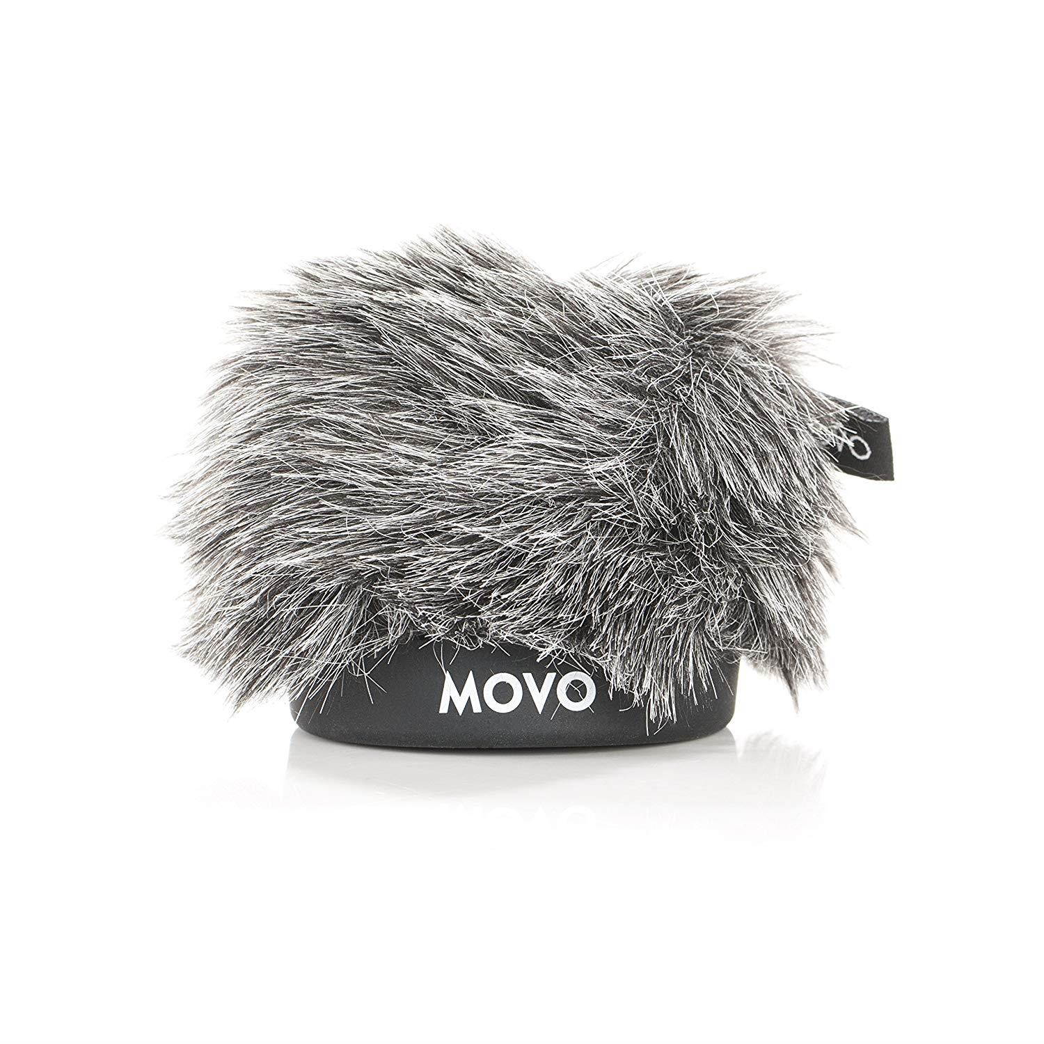 Movo WS-G30 Furry Rigid Windscreen for Microphones 18-23mm in Diameter and up to 1.2" (3cm) Long - Dark Gray