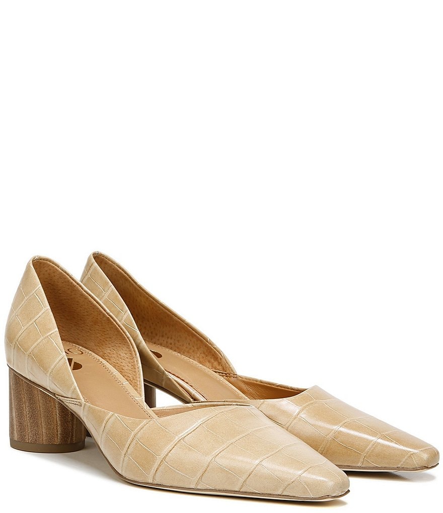 Franco Sarto Rita Croco Leather d'Orsay Pumps