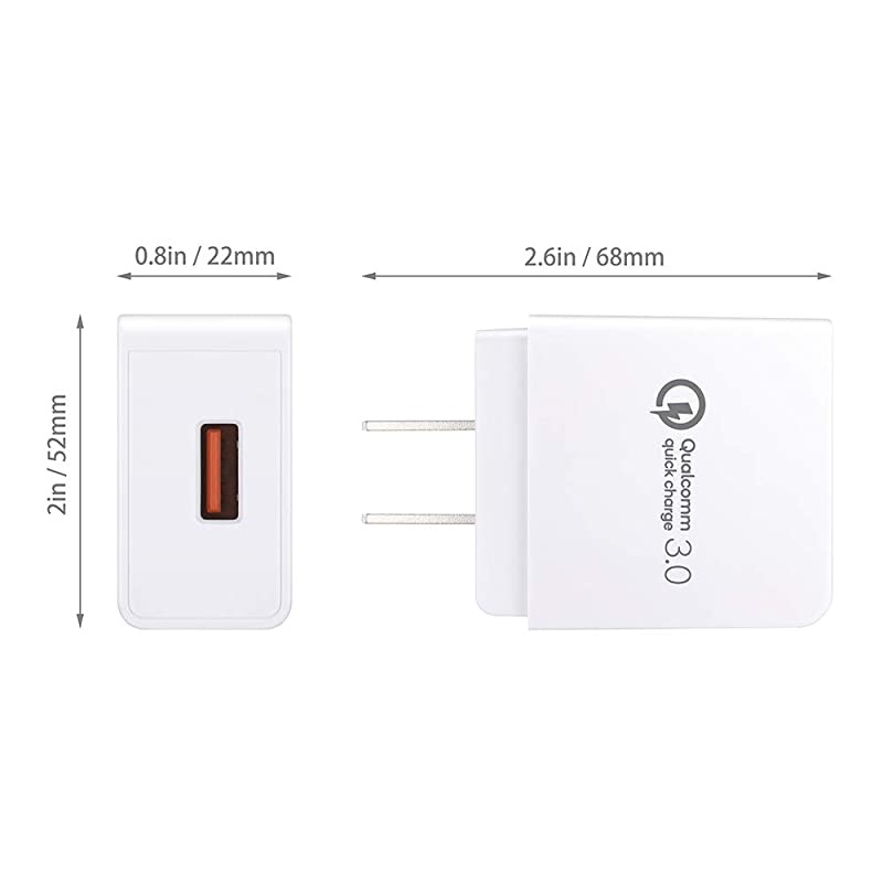 Quick Charge 30 Fast Charger Compatible LG G8 G8X G7 V35 V30S V35 V40 ThinQ PhoneLG Stylo 5 4 Q Stylo 4V50 ThinQV35 ThinQG5 G6 V20 V3018W Travel Rapid Charger with 5Ft USB C Cable