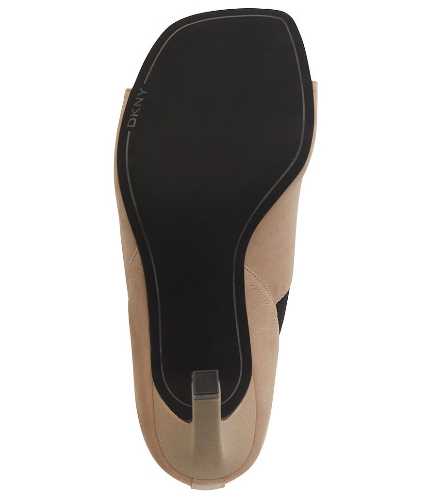 DKNY Alvin Peep Toe Logo Band Leather Shooties