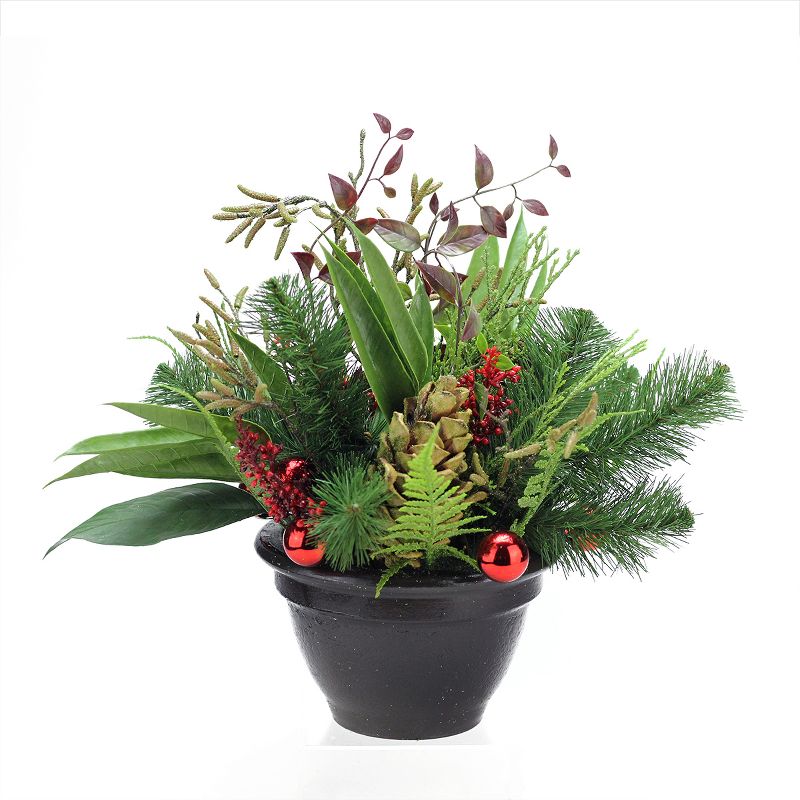 32" x 24" Artificial Palm Plant in Basket Stand - LCG Florals