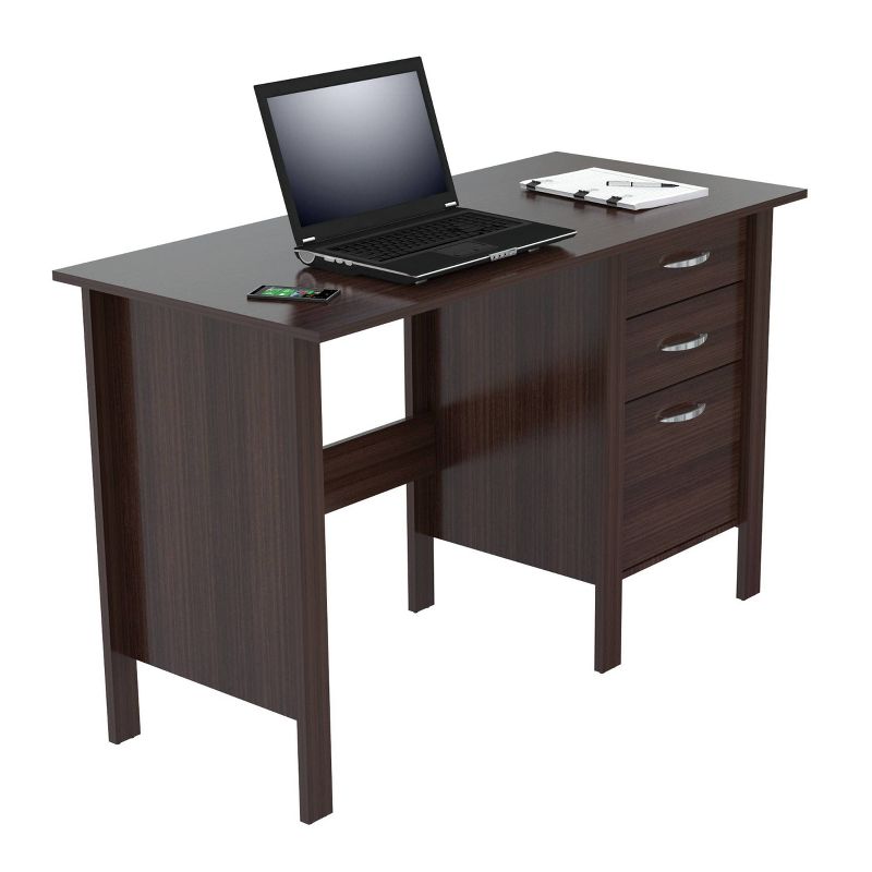 Writing Desk with 3 Drawers Espresso - Inval