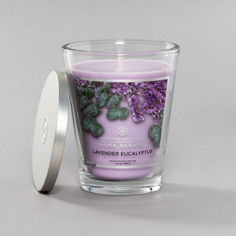 11.5oz Glass Jar Candle Lavender Eucalyptus - Home Scents by Chesapeake Bay Candle