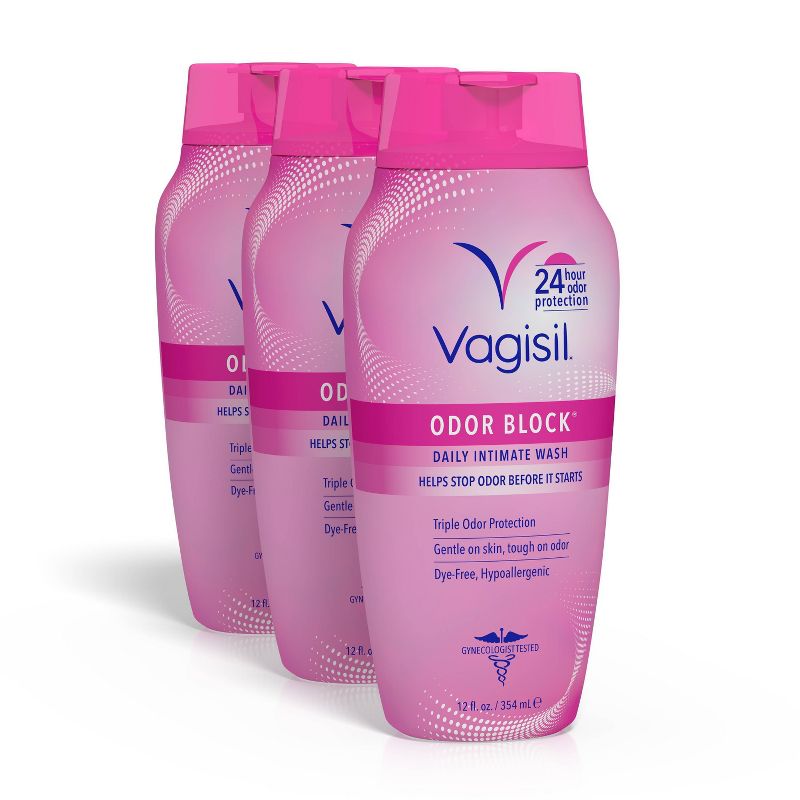 Vagisil Odor Block Daily Intimate Feminine Wash for Women - 12oz/3pk
