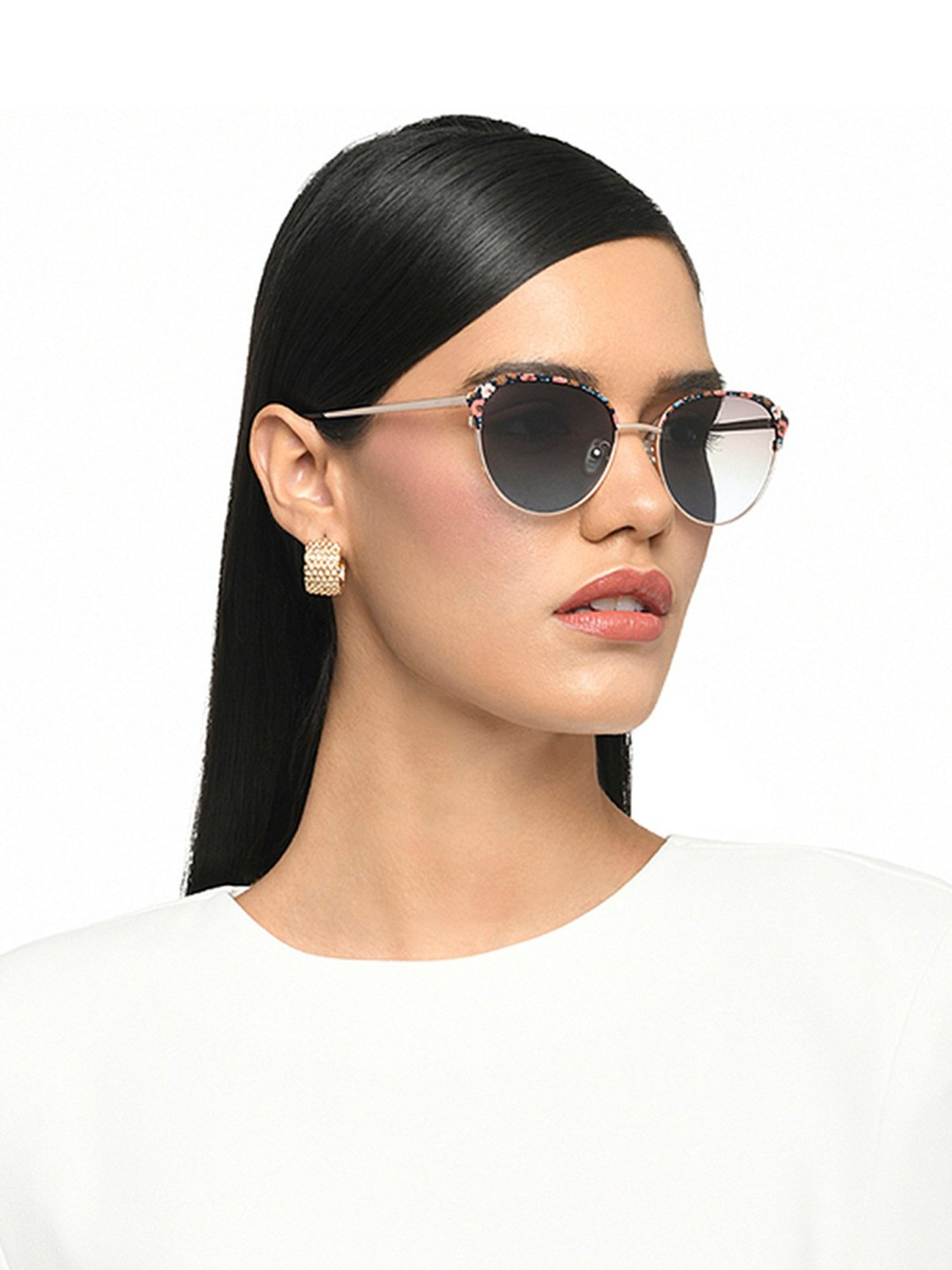 Vincent Chase Grey Rectangular Polarised and UV Protected Lens sunglasses For Women