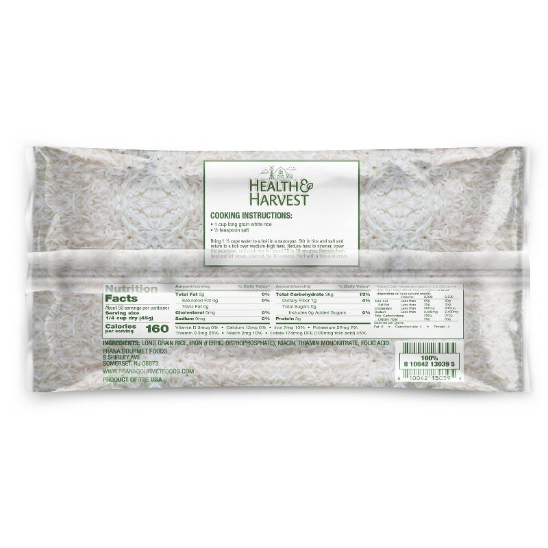 Health & Harvest Long Grain Rice - 5lb