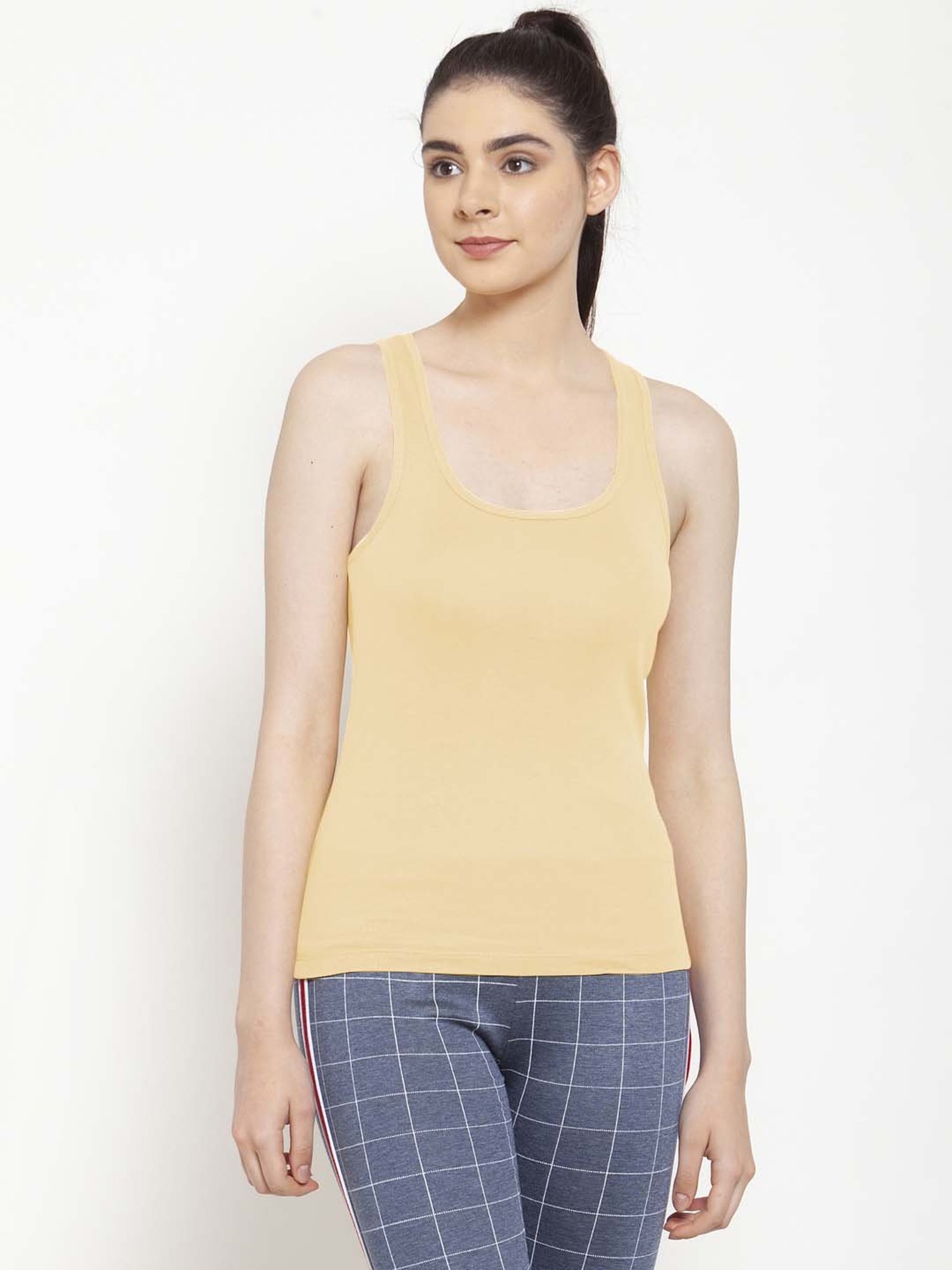 Friskers Beige Cotton Camisole