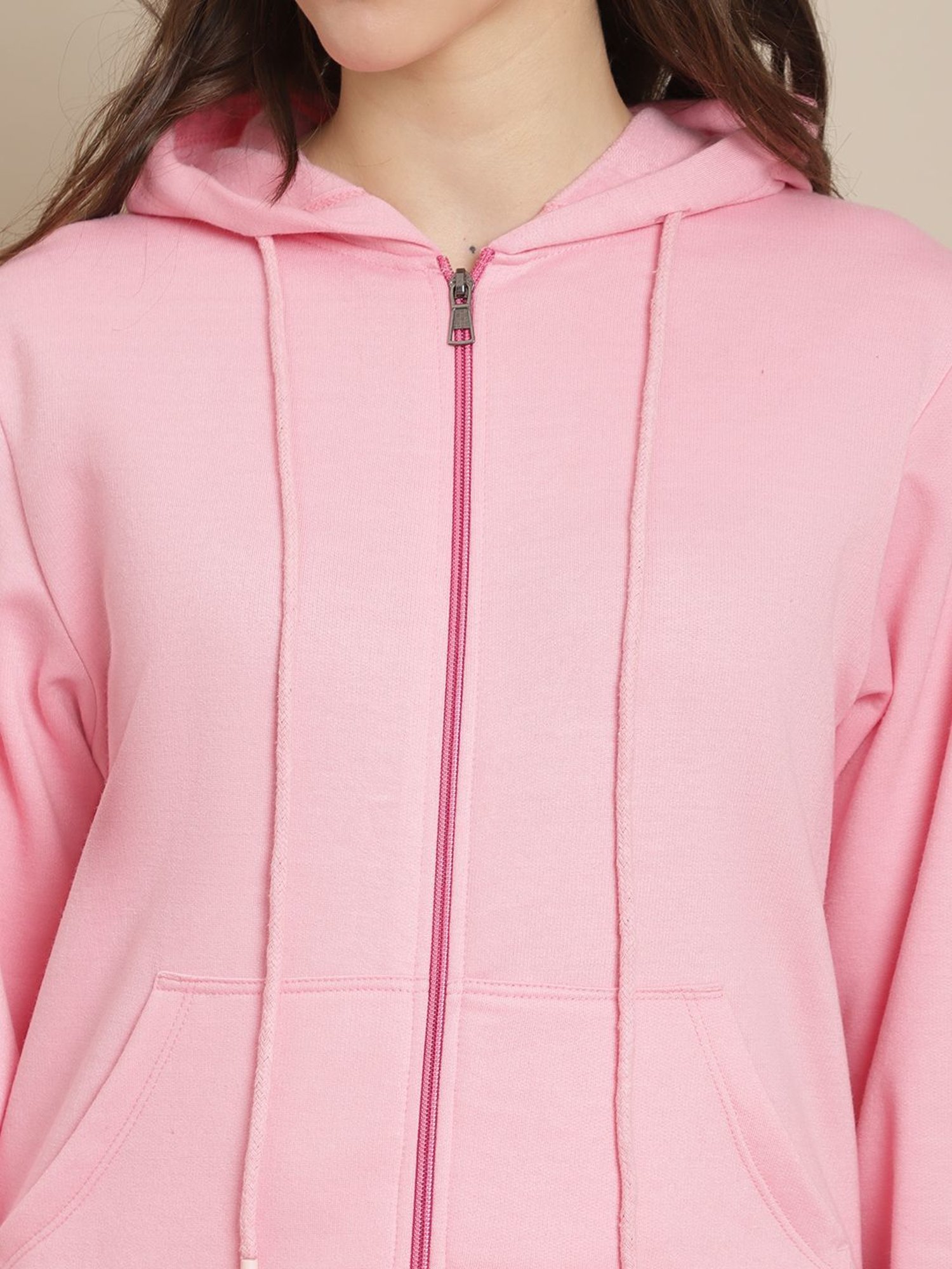 Secret Wish Baby Pink Winter Hoodie With Pyjamas