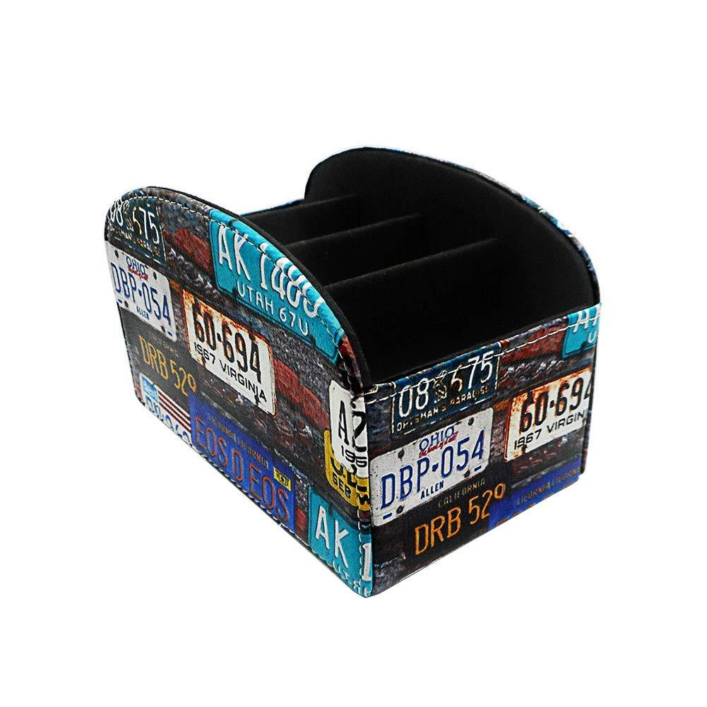 Fosinz Remote Control Holder Organizer Leather Control Storage TV Remote Control Organizer with 4 Spacious Compartments (Brand)