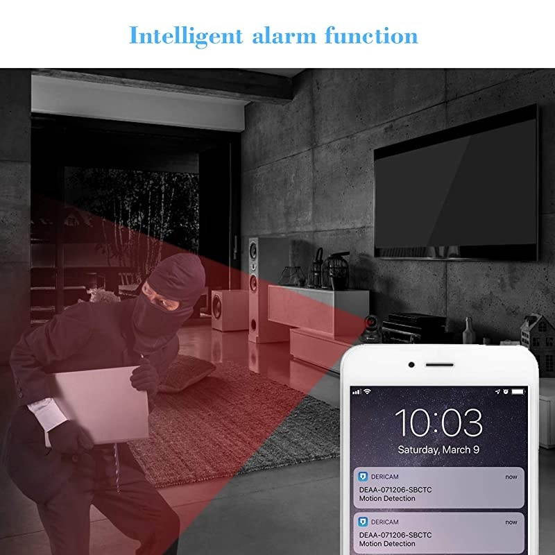 Wireless Security Camera, WiFi Home Indoor Camera, IP Camera 1080P Camera, 2 Way Audio Night Vision with an Additional 5dBi Powerful Antenna, Pan/Tilt Control for Home, Business, Baby Monitor