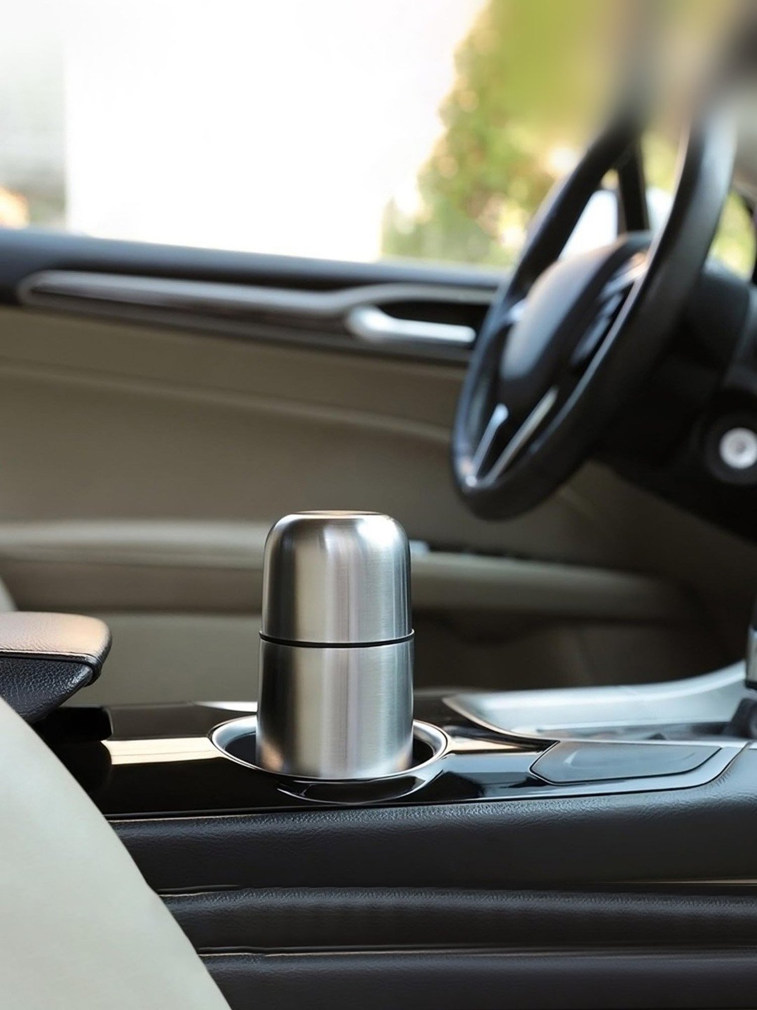 Borosil Silver Stainless Steel Double Wall Vaccum Insulated Water Bottles (1000ml)