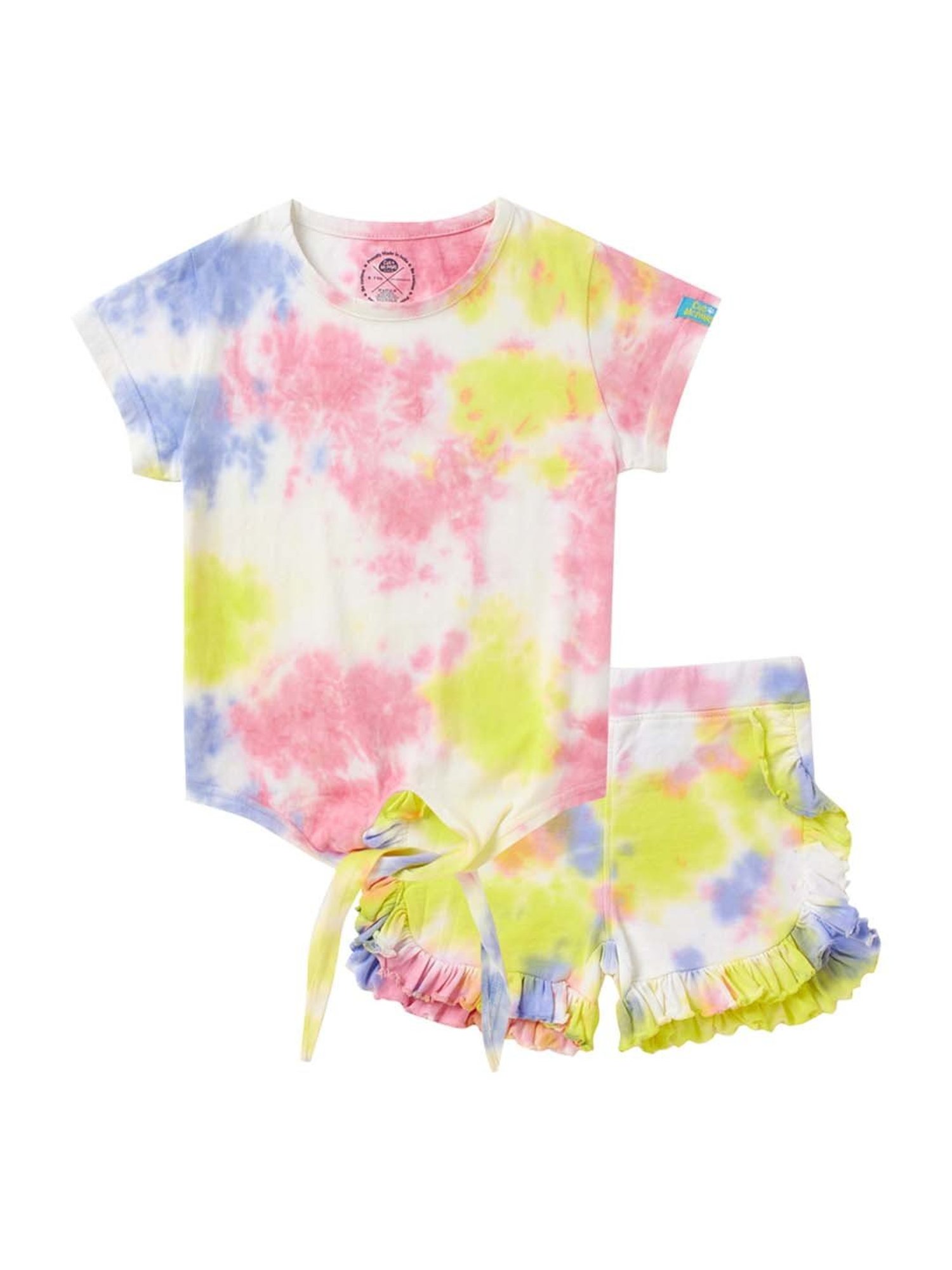 Cub McPaws Kids Multicolor Cotton Over Dyed T-Shirt Set