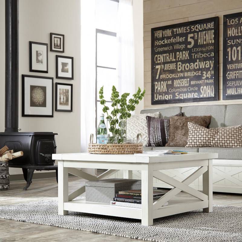 Seaside Lodge Coffee Table - White - Home Styles
