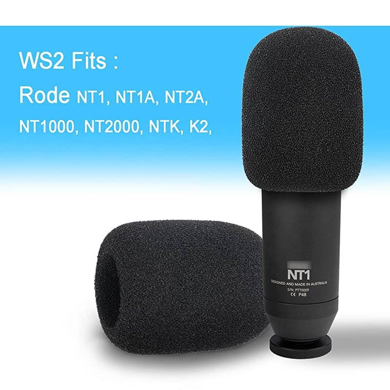 NT1A Microphone Pop Filter Mic Foam Windscreen Cover for Rode NT1A NT2A NTK K2 Rode Podcaster