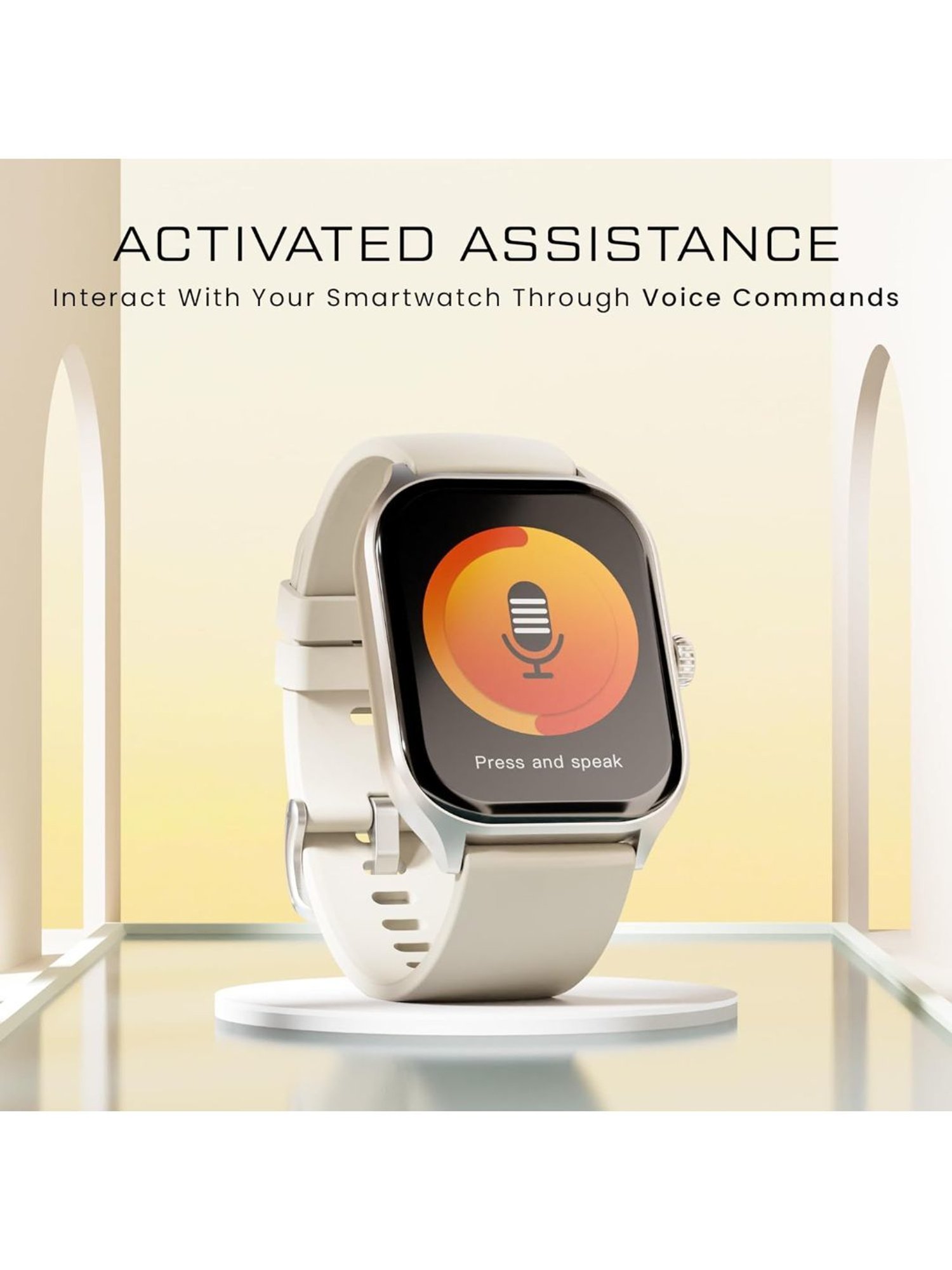 Hammer Polar 2.01 inch IPS Always on Display, Advanced Bluetooth Calling Smartwatch (Jet Black)