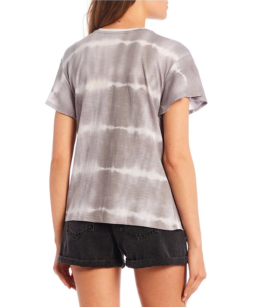 Double Zero Horizontal Tie-Dye Short Sleeve Tee